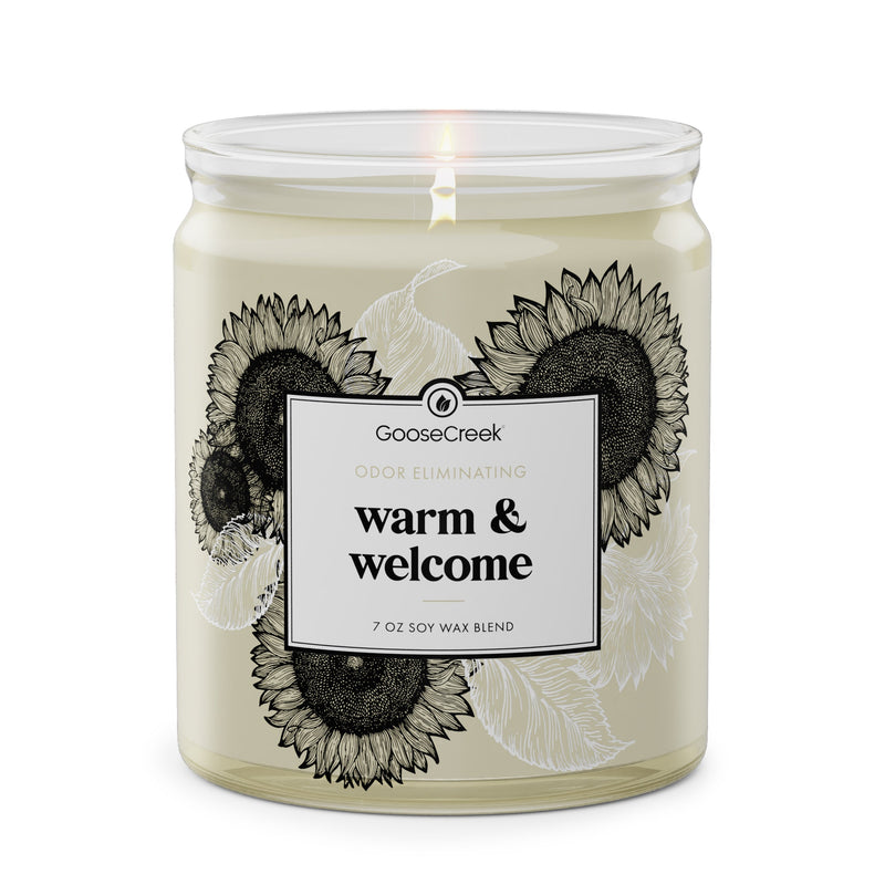 Warm & Welcome Odor Eliminating 7oz Single Wick Candle Daily 8-0200